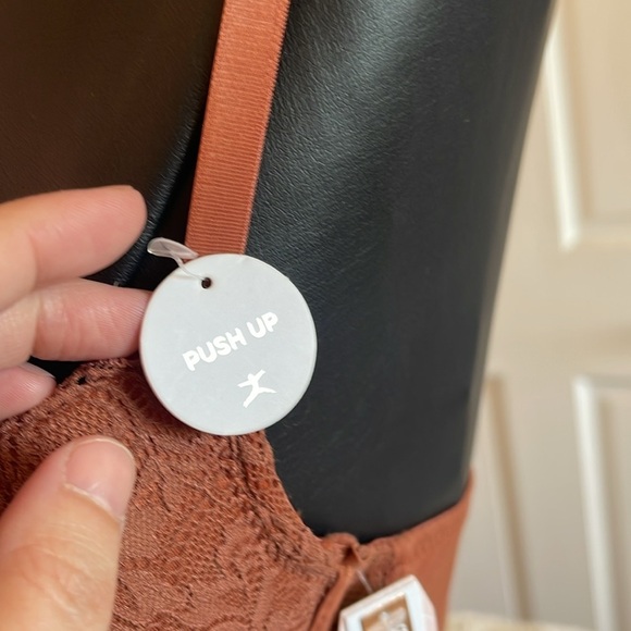 Danskin Brown Corset Bra with Structured Cups - Picture 7 of 8